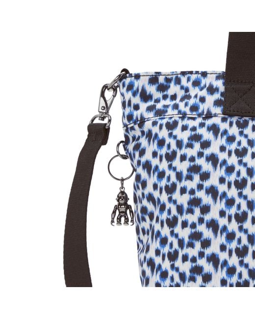 Kipling Blue Tote Colissa S Curious Leopard Small