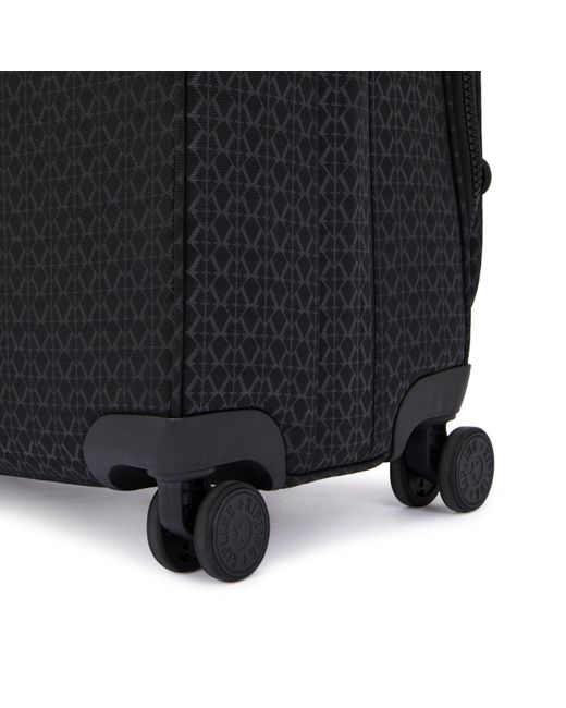 Kipling Blue Wheeled luggage New Youri Spin L Palmtree Leaves Large
