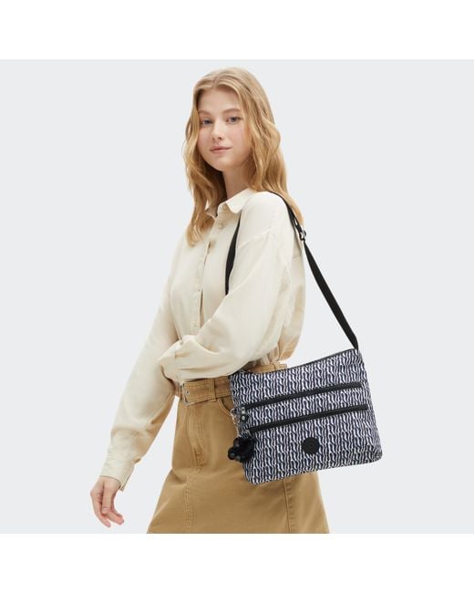 Kipling Blue Crossbody Bag Alvar Holiday Waves Medium