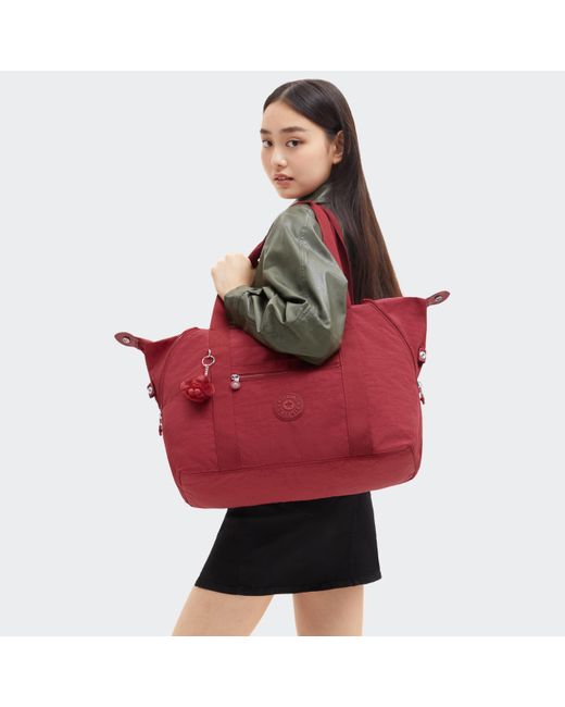Kipling Red Art Medium 2 Tote Bag