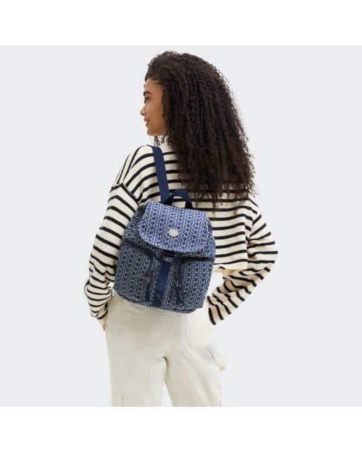 Kipling Blue Backpack Anto S Light Denim Jq Small