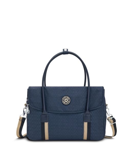 Kipling Blue Laptop Bag Superworker S Endless Bl Emb Print Small