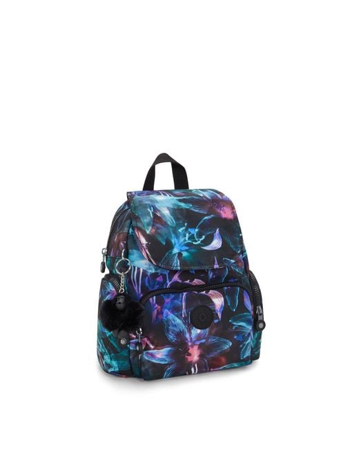 Kipling Blue Backpack City Zip Mini Palm Mood Small