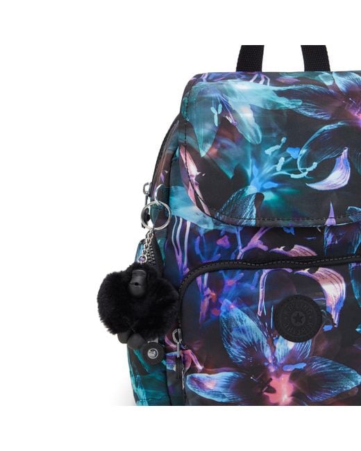 Kipling Blue Backpack City Zip Mini Palm Mood Small