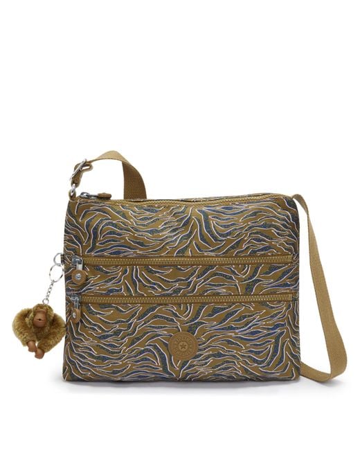 Kipling Metallic Crossbody Bag Alvar Undersea Leaves Medium