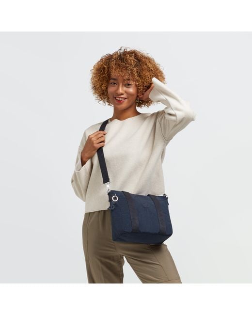 Kipling Multicolor Tote Asseni Mini Blue Bleu 2 Small