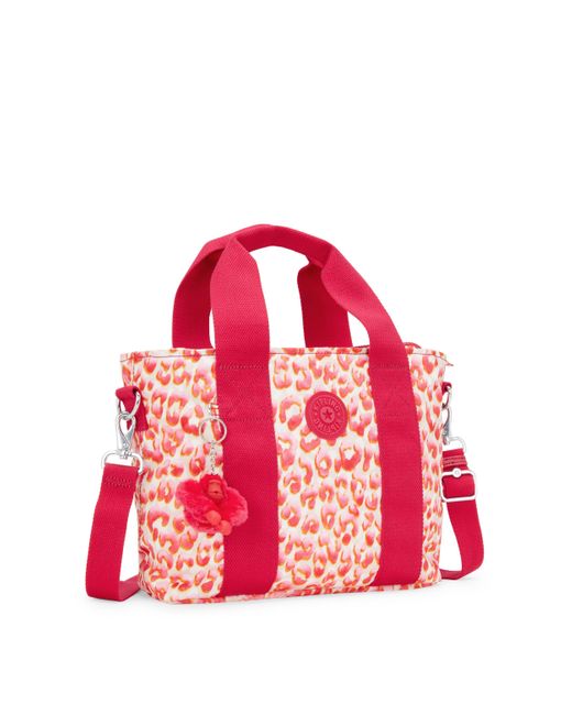 Kipling Pink Tote Minta M Latin Cheetah Medium