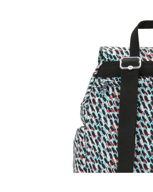 Kipling Blue Backpack City Zip S Abstract Small