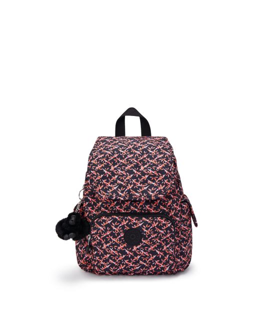 Kipling Purple Backpack City Pack Mini Dancing Bouquet Extra Small
