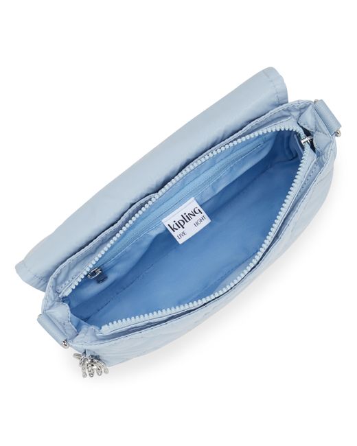 Kipling Blue Shoulder Bag Aras Satin Small