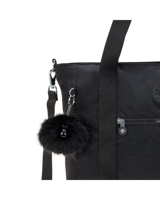Kipling Black Tote Jayla Python Embossed Large 60% Polyamide, 40% Recycled Polyamide