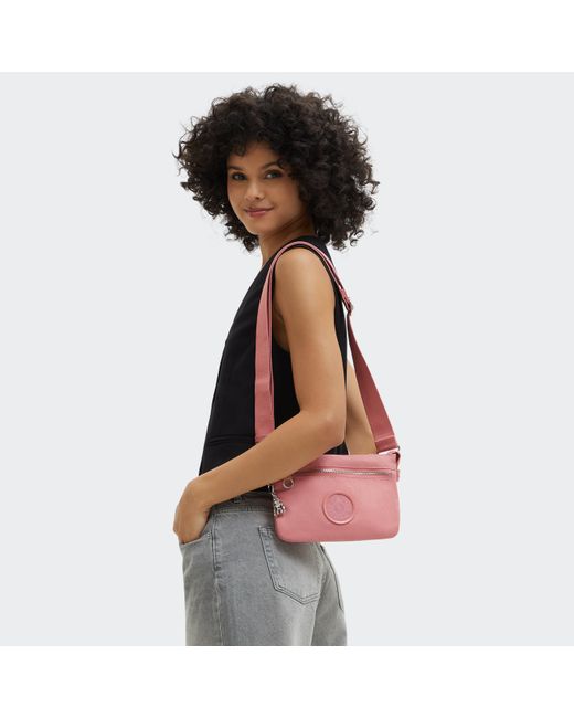 Kipling Pink Crossbody Bag Riri Zip Rose Spice Small