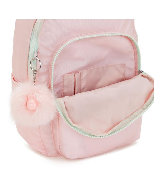 Kipling Pink Backpack Seoul S Blush Metallic Small