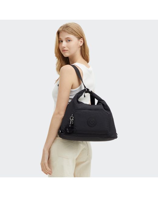 Kipling Black Shoulder Bag Yenna Noir Medium