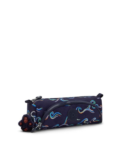 Kipling Pink Pouch Cute Aqua Blossom Medium 100% Recycled Polyester
