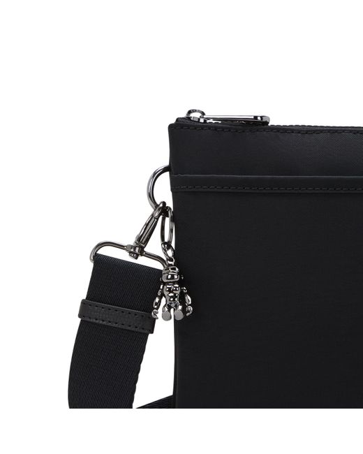 Kipling Black Crossbody Bag Riri L Sign Jacquard Medium