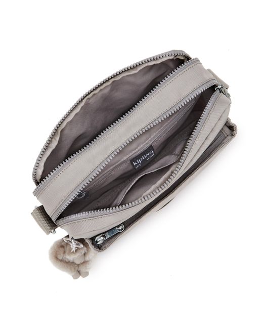 Kipling Green Crossbody Bag Abanu M Gris Medium 100% Polyamide