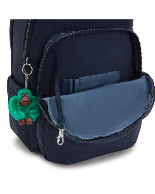 Kipling Blue Backpack Seoul Lap Bottle Combo Large