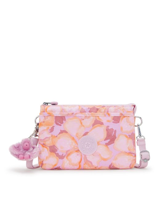 Kipling Pink Crossbody Bag Riri Floral Powder Small
