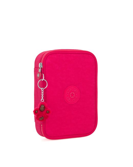 Kipling Pink Pouch 100 Pens True Large 100% Polyamide
