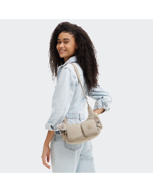Kipling Blue Crossbody Bag Rikka S Palmtree Leaves Small