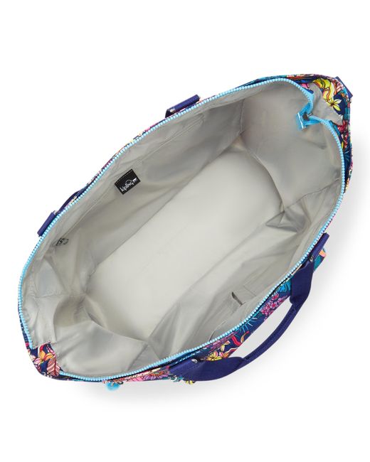 Kipling Blue Weekend Bag Isaac Exotic Leaves Large