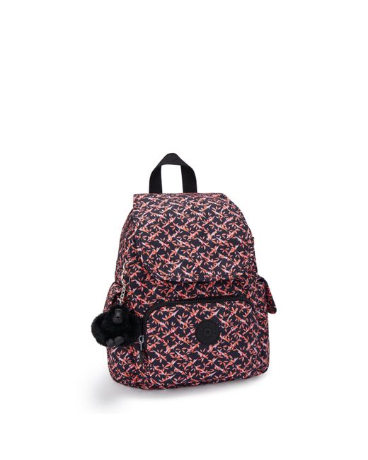 Kipling Purple Backpack City Pack Mini Dancing Bouquet Extra Small