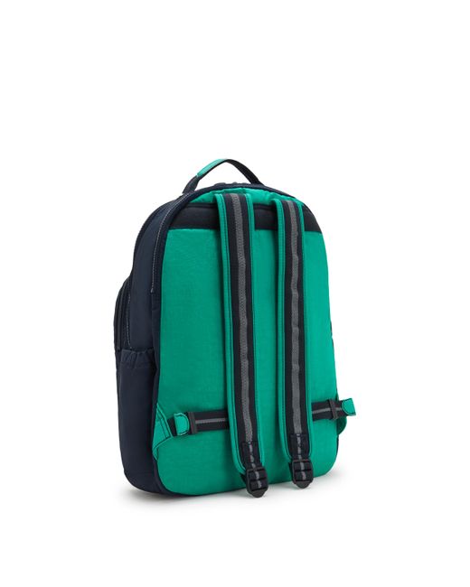 Kipling Blue Backpack Seoul Lap Bottle Combo Large