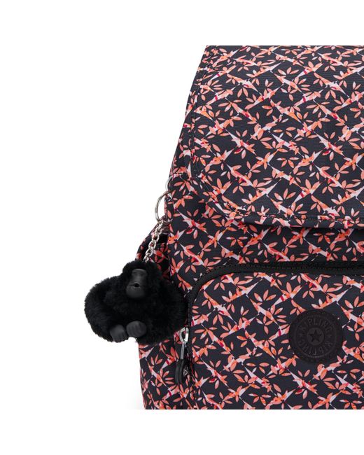 Kipling Purple Backpack City Pack Mini Dancing Bouquet Extra Small