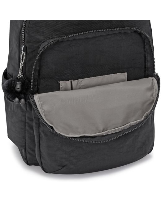 Kipling Blue Backpack Seoul Noir Large 100% Polyamide