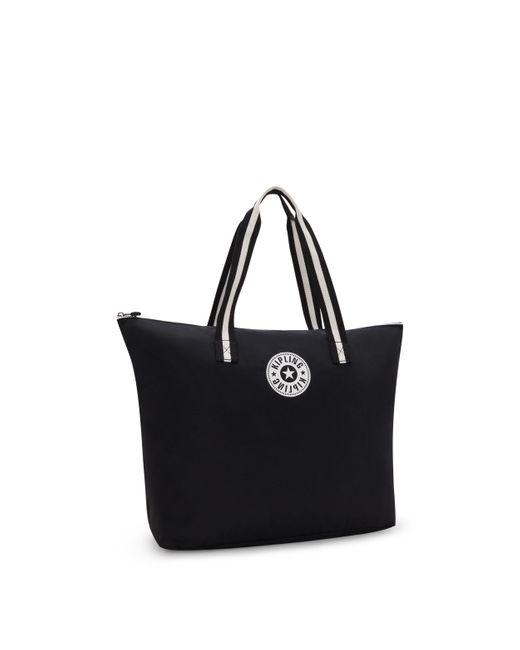 Kipling Black Tote Davian Up Hip Large 100% Polyamide