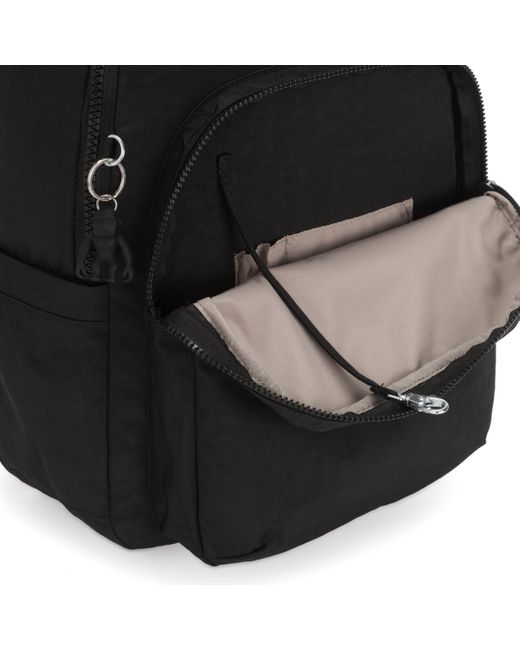 Kipling Blue Backpack Seoul Noir Large 100% Polyamide