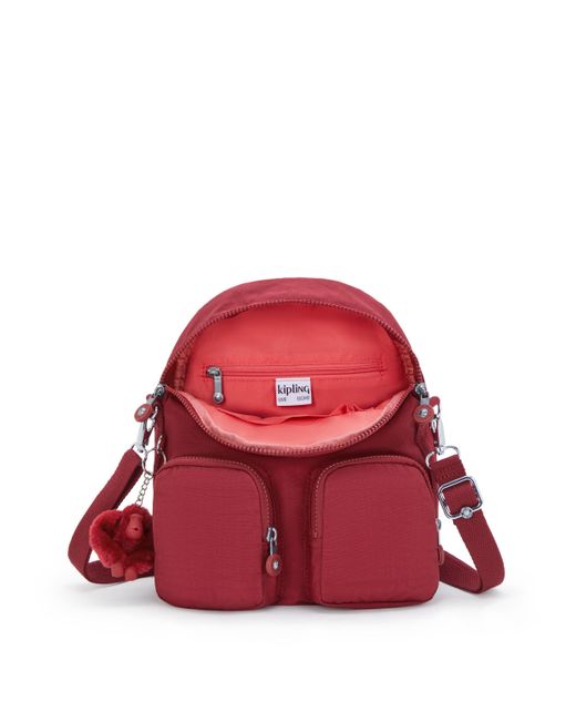 Kipling Red Backpack Firefly Up Funky Small