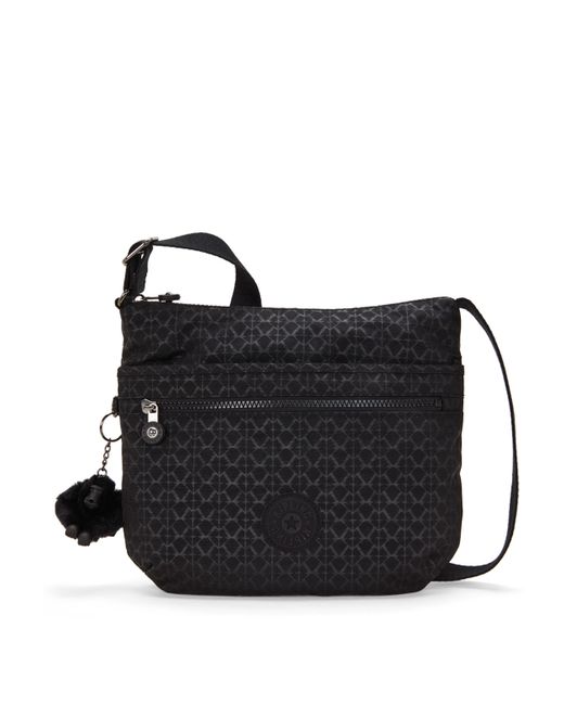 Kipling White Crossbody Bag Arto Signature Emb Medium 100% Polyamide