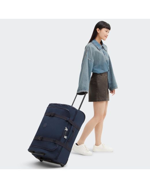 Kipling Blue Wheeled luggage Aviana M Relaxed Grey Medium