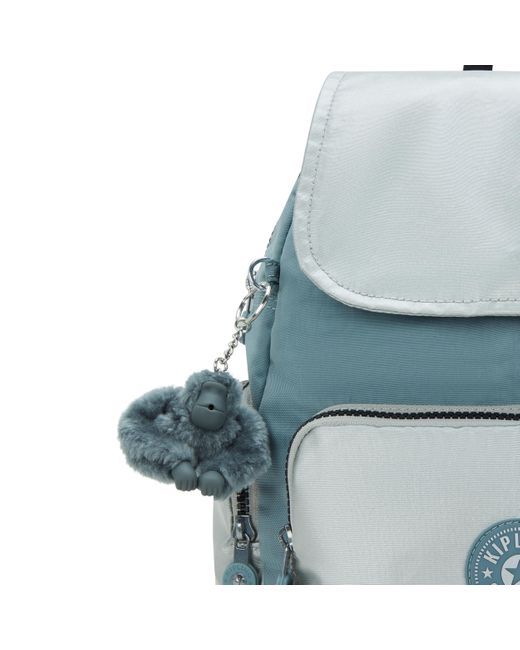 Kipling Gray Backpack City Zip S Pink Shine Bl Small