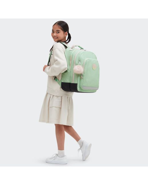 Kipling Green Backpack Class Room Soft Met Large
