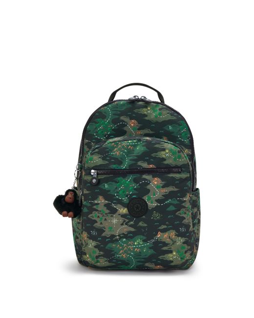 Kipling Green Backpack Seoul College Camo Treasure Large