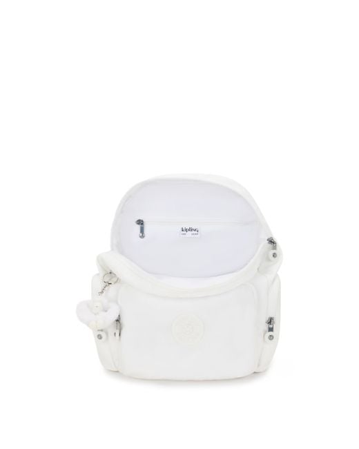 Kipling White Backpack City Zip S Pure Alabaster Small