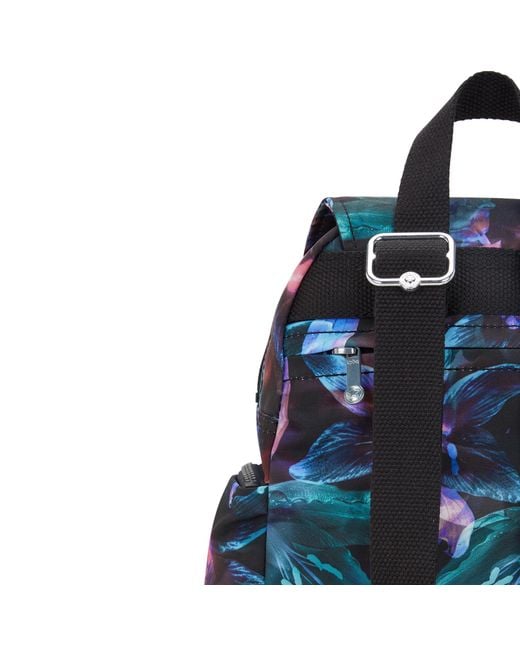 Kipling Blue Backpack City Zip Mini Palm Mood Small