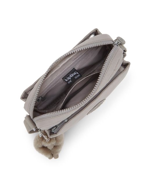 Kipling Green Crossbody Bag Abanu Gris Small 100% Polyamide