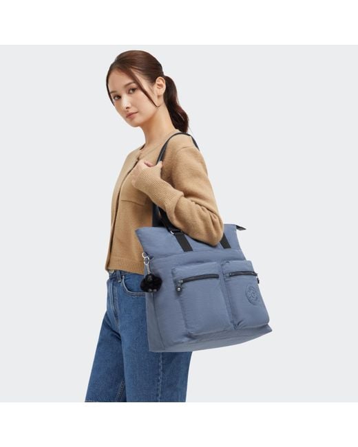 Kipling Blue Tote India Relaxed Grey Large