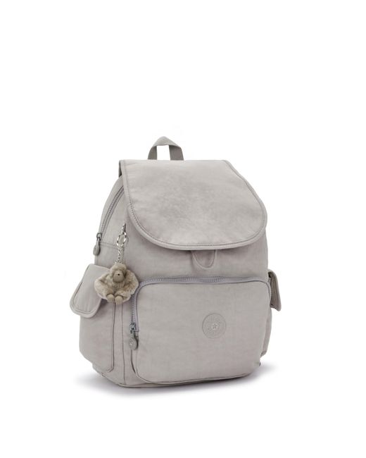 Kipling Gray Backpack City Pack Grey Gris Medium
