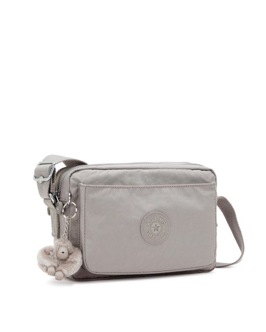 Kipling Green Crossbody Bag Abanu M Gris Medium 100% Polyamide