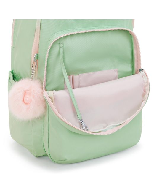 Kipling Green Backpack Seoul College Soft Met Large