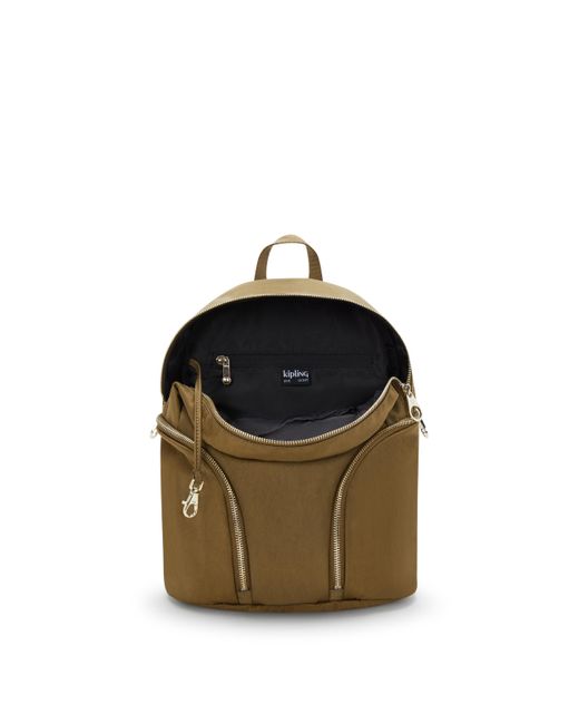 Kipling Green Backpack The City S Dry Laurel Spice Small