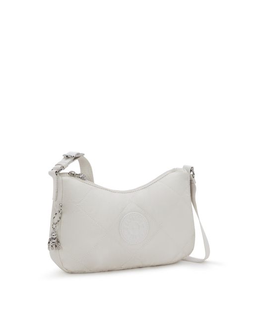Kipling Gray Shoulder Bag Ayda Up Airy Quilt Small 100% Polyamide