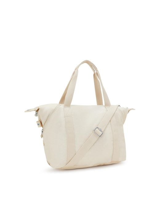 Kipling White Tote Art Hideaway Medium