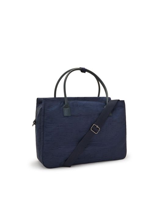 Kipling Blue Laptop Bag Superworker Night Ocean Jacquard Medium