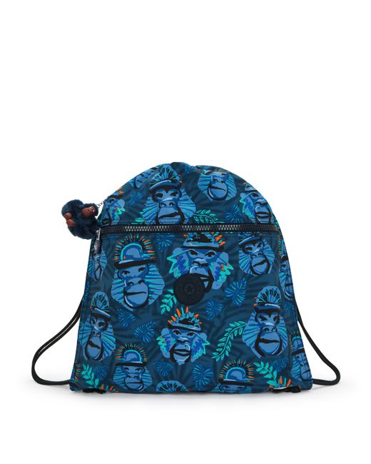 Kipling Backpack Supertaboo Blue Monkey Fun Medium